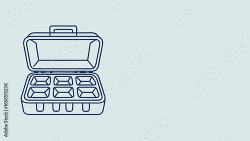 Open Lunch Box with Compartments bento box food container