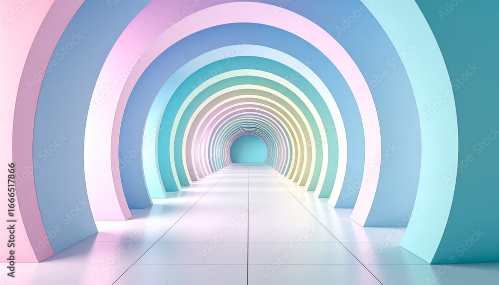 Fototapeta premium Pastell Show Tunnel