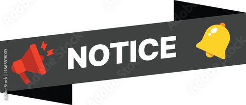 Vector “Notice” sign and alert icons designed for announcements and communication. Suitable for business messages, school notices, important alerts, and marketing campaigns.