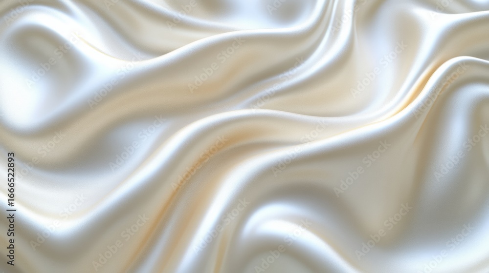 Obraz premium A smooth, flowing fabric with gentle folds and a lustrous sheen, creating a serene and elegant visual effect.