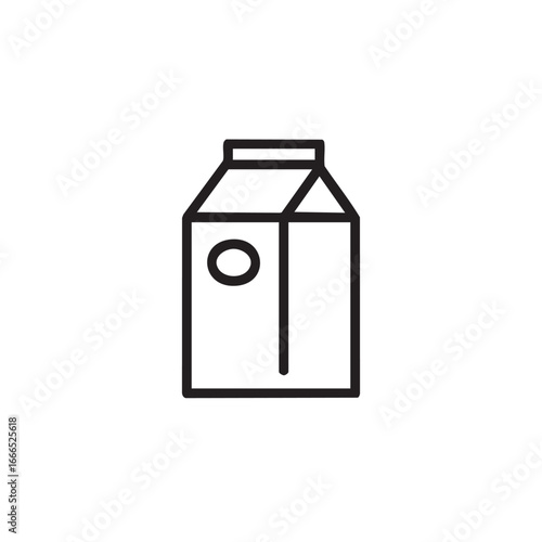 A simple line drawing of a milk carton.