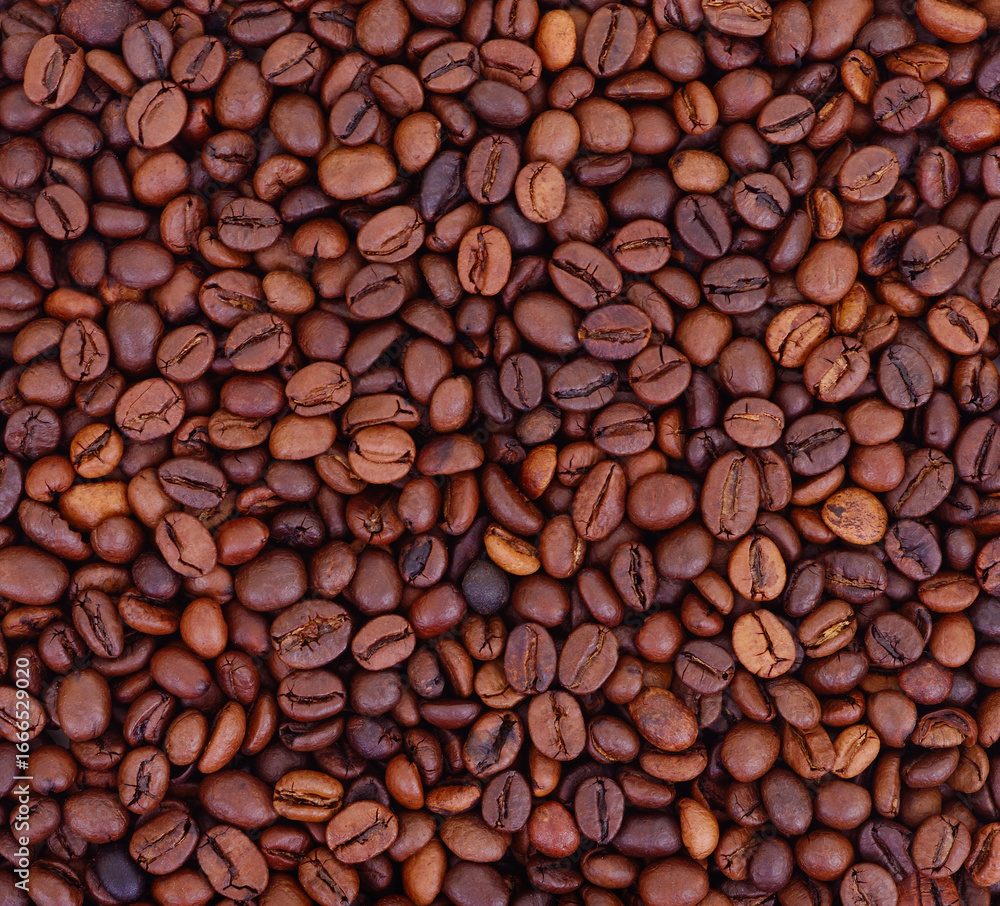 Fototapeta premium Coffee beans background close up