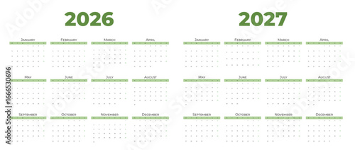 2026 And 2027 Calendar Starts On Sunday And Starts On Sunday