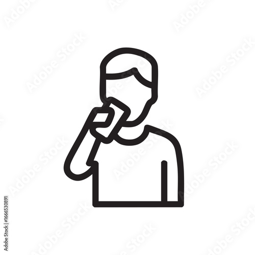 An icon of a person drinking from a cup.