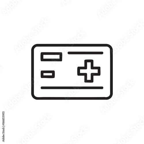 An icon of a medical insurance card.