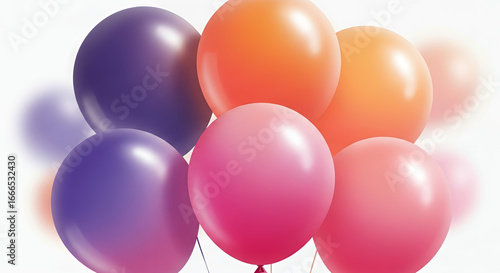 Wallpaper Mural Vibrant spiral column of glossy balloons in pastel colors with radiant background Torontodigital.ca