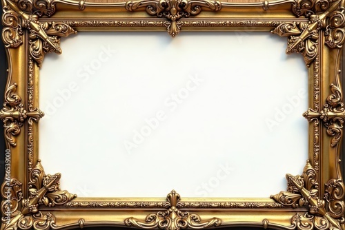 Bold ornate frame, royal vintage wedding border, antique, luxury