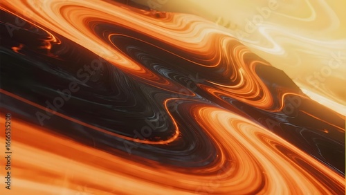 Vibrant Abstract Swirls in Warm Tones
