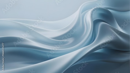 Wallpaper Mural Elegant Flow of Soft Blue Fabric Torontodigital.ca