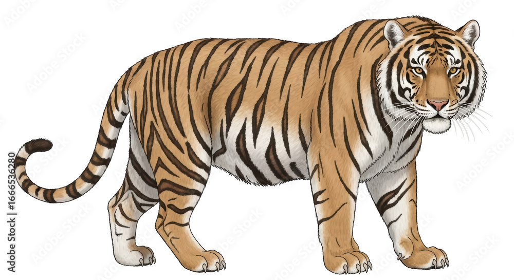 Naklejka premium Isolated Tiger