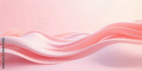 Abstract pink silk background with flowing waves and smooth soft texture design