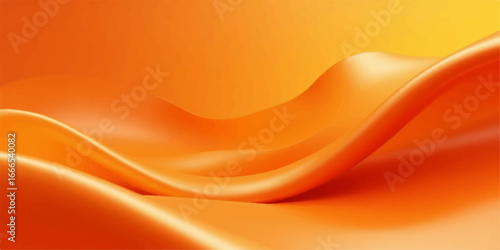 Abstract orange wave background with flowing curves and smooth design texture
