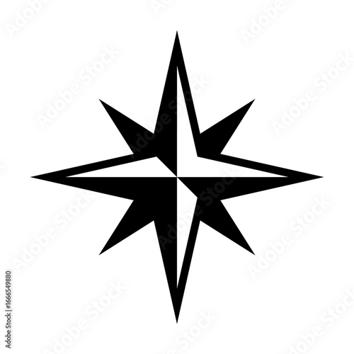 Compass rose icon. Windrose icon vector