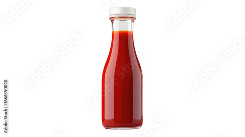 Wallpaper Mural Bright red condiment bottle stands on an transparent background showcasing its vibrant color Torontodigital.ca