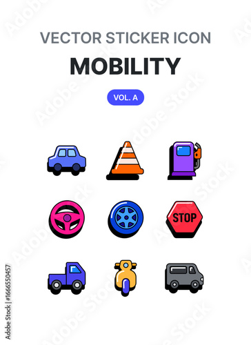 Vector Sticker Mobility