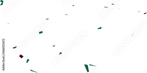 A festive and celebratory abstract background with a multitude of scattered confetti and small shapes in blue and brown, creating a playful, dynamic pattern on a clean white background.