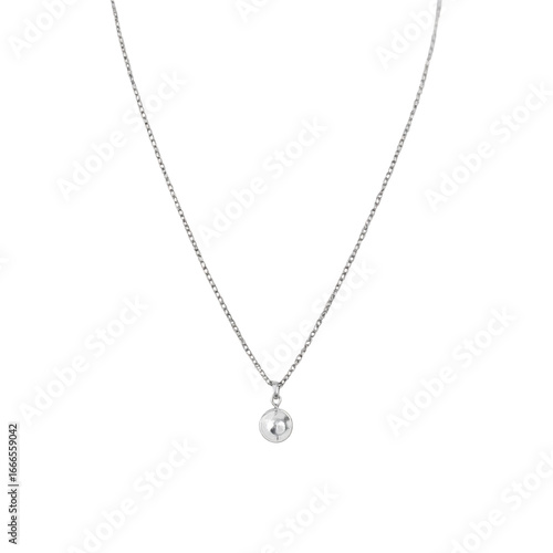Wallpaper Mural Silver pendant necklace on elegance on transparent background Torontodigital.ca