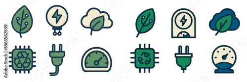 Green energy vector illustration depicting eco-friendly concepts