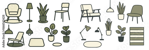 Stylish and modern living room furniture and decor collection