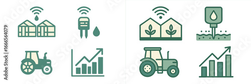 Vector illustration of tech for modern farming