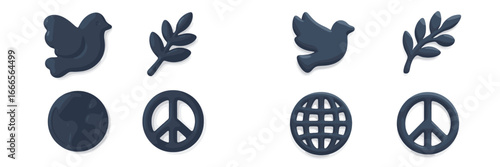 Symbols of peace and harmony in vector illustration design
