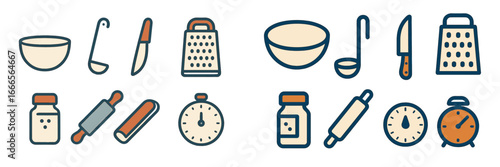 Kitchen tools vector illustration for cooking and baking activities