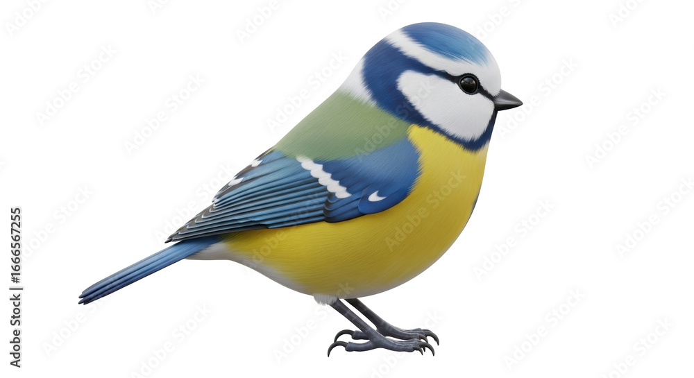 Obraz premium Isolated Blue Tit Bird