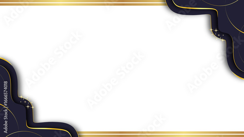 Elegant Gold and Black Certificate Frame with Decorative Corners