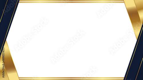 Elegant Black and Gold Certificate Frame with Hexagon Shape