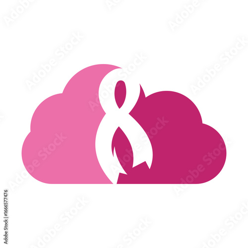 Breast Cancer Awareness Pink Ribbon Logo Vector Design