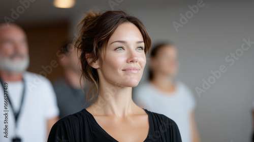 People meditating at a holistic retreat, wellness retreat, mindfulness practice, group meditation, spiritual calm, holistic health Free Download People meditating at a holistic retreat, wellness retreat, mindfulness practice, group meditation, spiritual calm, holistic health - GFXLoad