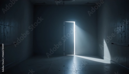 문 틈새 사이 빛이 들어오는 방