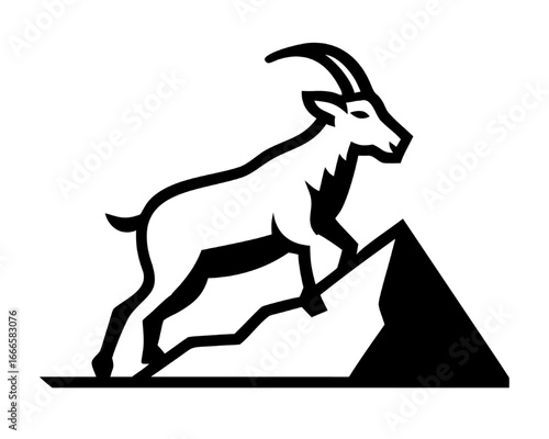 Alpine Ibex on Mountain Peak A Symbol of Strength, Agility, and High Altitude Mastery