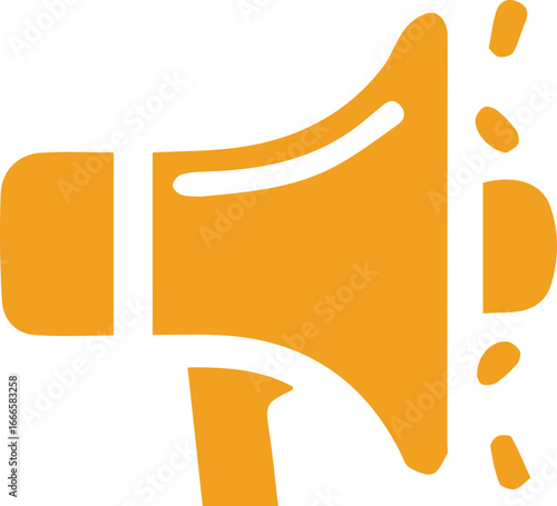 Bold promotion megaphone icon for announcements, marketing, or public relations needs