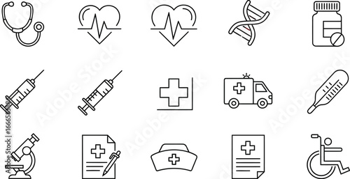 Medical & Healthcare Essentials Icons