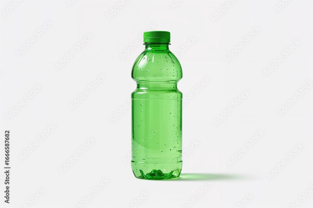 Obraz premium Eco-friendly plastic sports bottle against a white backdrop