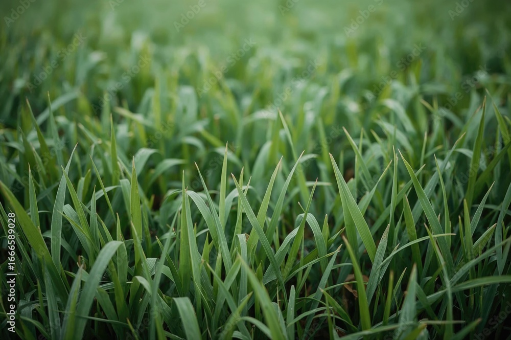 Obraz premium Lush springtime greenery texture with vibrant fresh grass