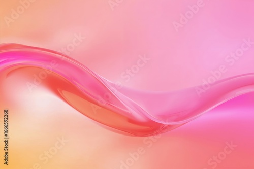 Vivid Neon Pastel Horizon with Smooth Gradient Background. Red and Pink Soft Focus Texture.