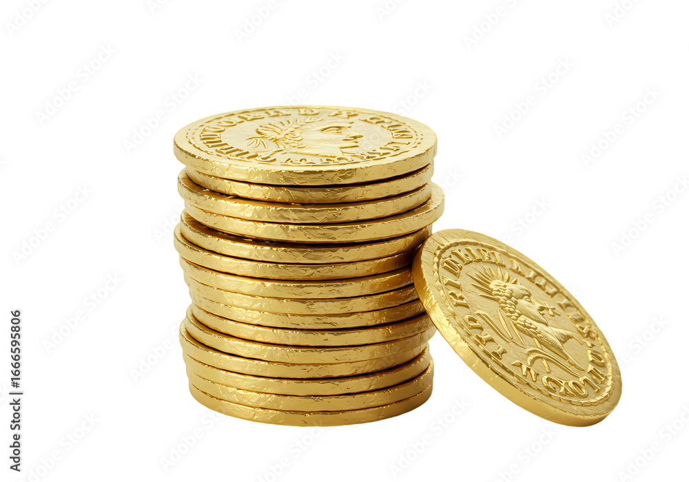 Stack of Gold Coins: Wealth, Finance, Prosperity Concept Stack of Gold Coins: Wealth, Finance, Prosperity Concept