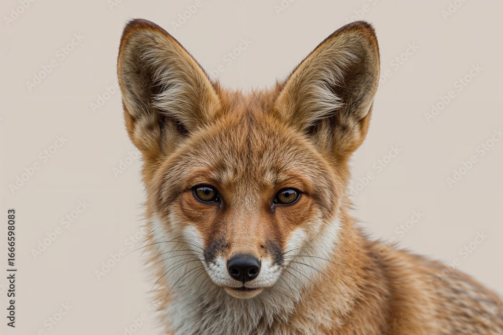 Fototapeta premium Close-up of a Bengal fox (Vulpes bengalensis) showing ear coloration distinct from V. vulpes