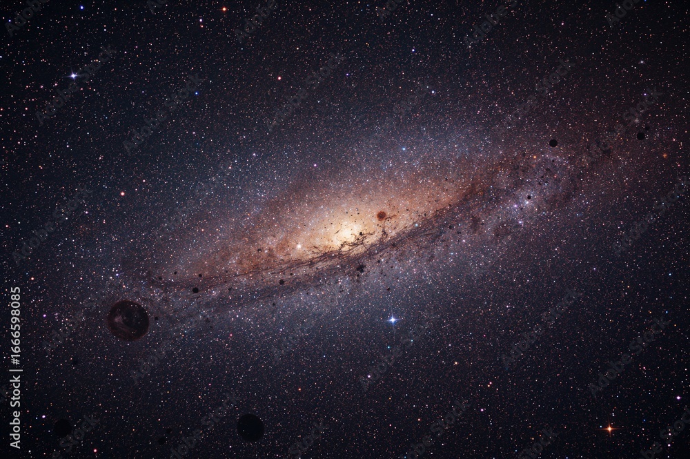 Fototapeta premium Vibrant cosmic backdrop of the cosmos