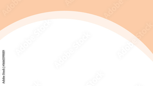 Abstract header template with soft orange wave and transparent background flat vector illustration