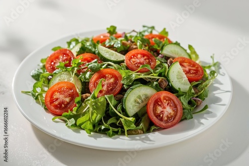 Wallpaper Mural Crisp Seasonal Salad Featuring Greens, Tomatoes, and Cucumbers Torontodigital.ca