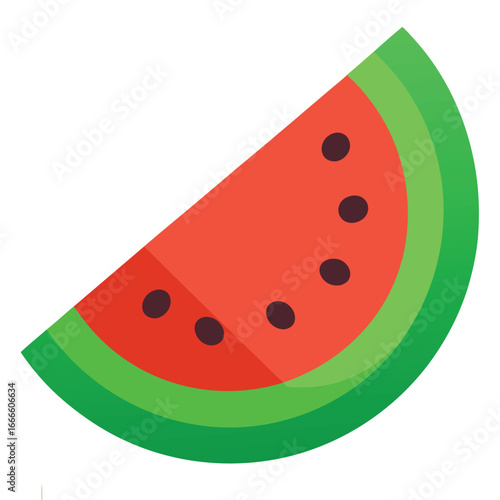 Watermelon slice vector illustration fresh juicy fruit icon