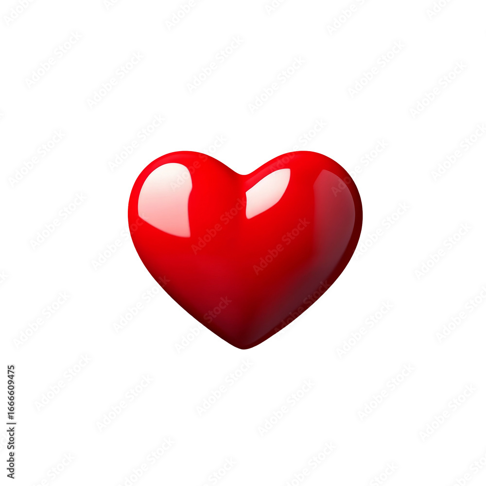 Obraz premium Shiny red heart symbol reflecting love and affection on black background