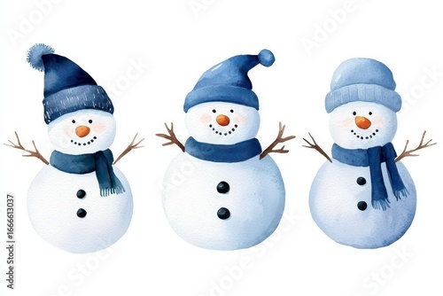 Christmas watercolor Winter holidays isolated illustr. Festive season artistic wintry celebration single design xmas painted picture new year seasonal graphic element.