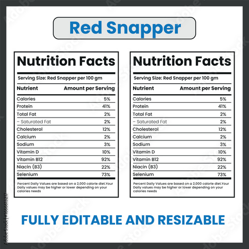 Red Snapper Fish Clipart Vector