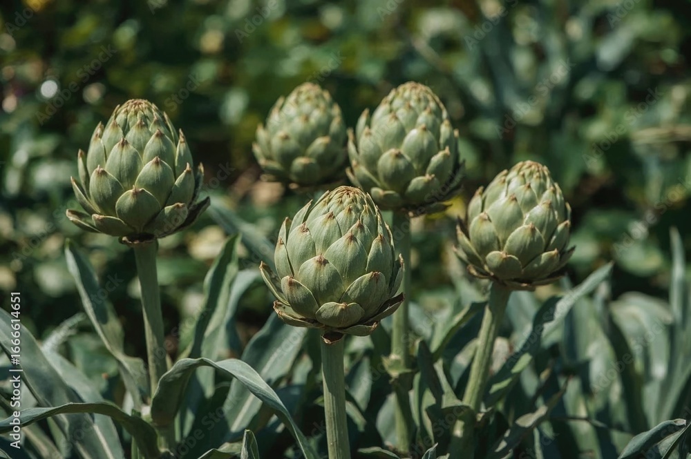 Fototapeta premium Cultivating Verdant Globe Artichokes