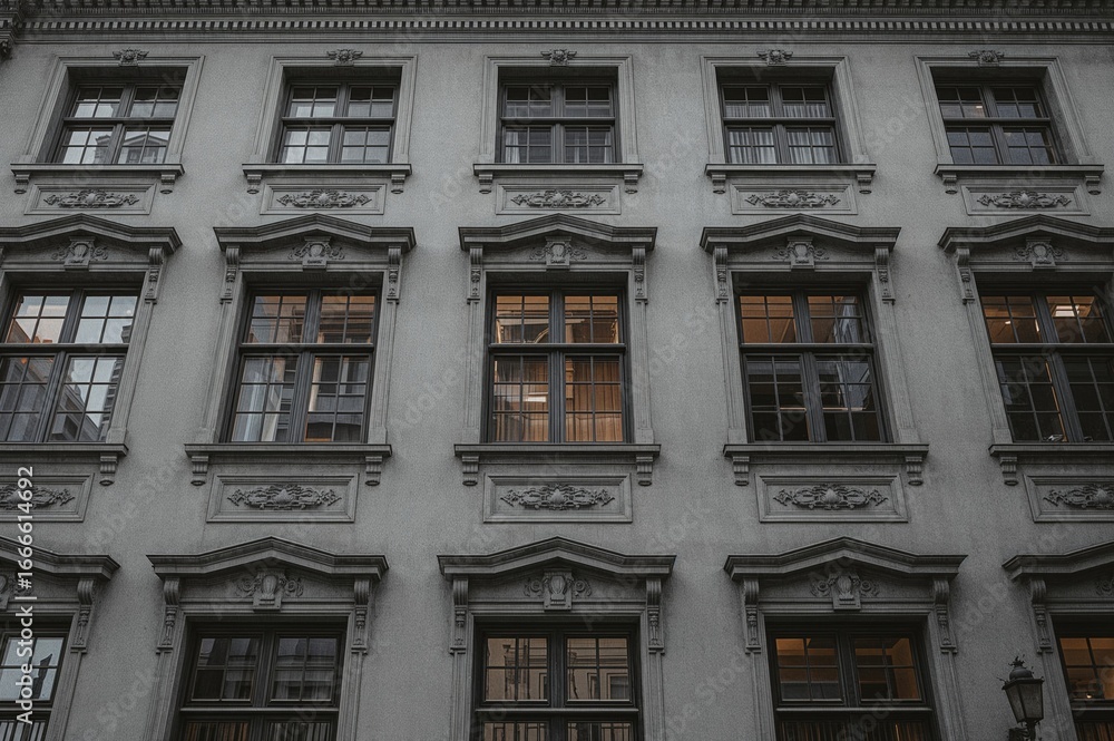 Obraz premium Facade of a Grey Structure