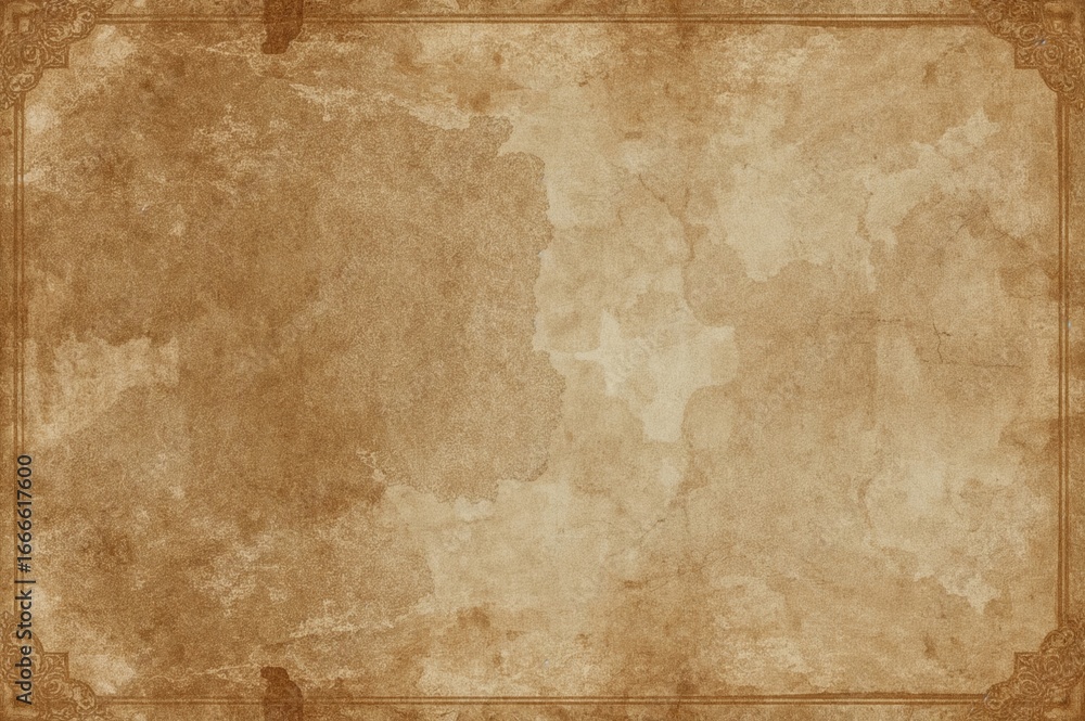 Naklejka premium Retro distressed paper texture with abstract vintage design and frame
